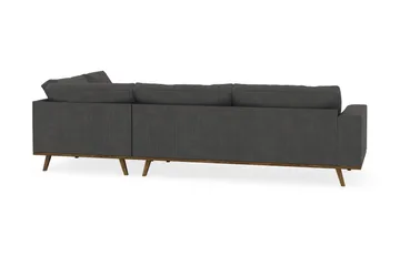 Copenhagen 4-sits Högervänd L-formad Schäslongsoffa i Manchester - Mörkgrå - Möbler - Soffa - Divansoffa & schäslongsoffa - 4 sits soffa med divan