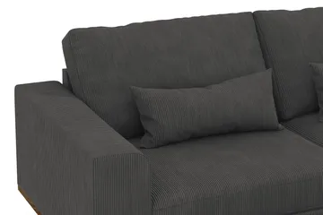 Copenhagen 4-sits Högervänd L-formad Schäslongsoffa i Manchester - Mörkgrå - Möbler - Soffa - Divansoffa & schäslongsoffa - 4 sits soffa med divan