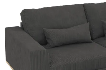 Copenhagen 4-sits Högervänd L-formad Schäslongsoffa i Manchester - Mörkgrå - Möbler - Soffa - Divansoffa & schäslongsoffa - 4 sits soffa med divan