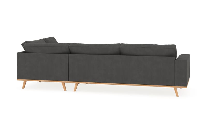 Copenhagen 4-sits Högervänd L-formad Schäslongsoffa i Manchester - Mörkgrå - Möbler - Soffa - Divansoffa & schäslongsoffa - 4 sits soffa med divan