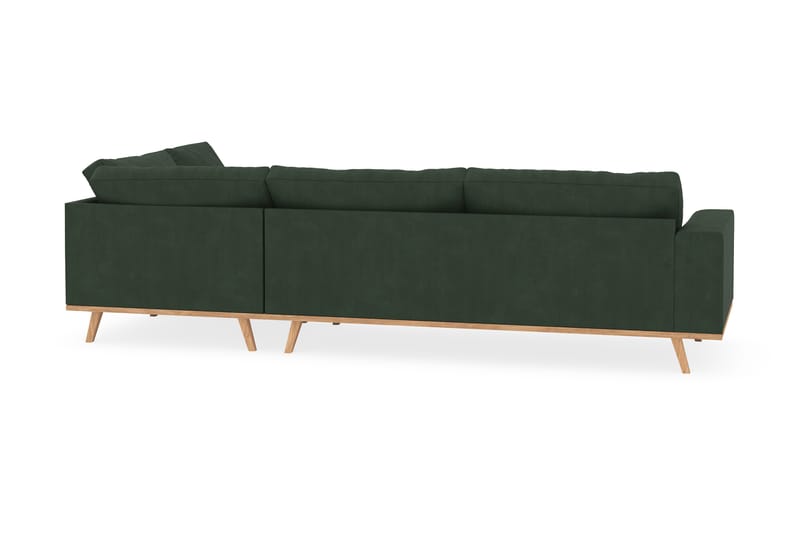 Copenhagen 4-sits Högervänd L-formad Schäslongsoffa i Manchester - Mörkgrön - Möbler - Soffa - Divansoffa & schäslongsoffa - 4 sits soffa med divan