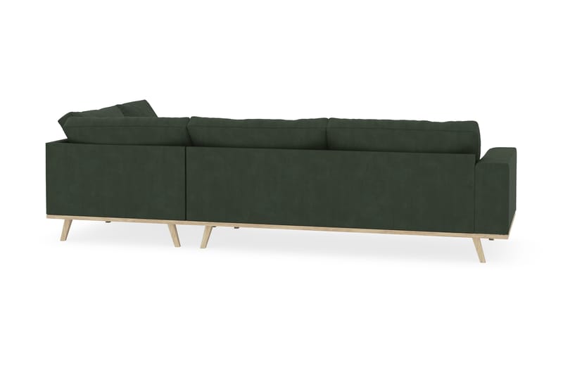 Copenhagen 4-sits Högervänd L-formad Schäslongsoffa i Manchester - Mörkgrön - Möbler - Soffa - Divansoffa & schäslongsoffa - 4 sits soffa med divan