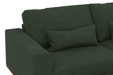 Copenhagen 4-sits Högervänd L-formad Schäslongsoffa i Manchester - Mörkgrön - Möbler - Soffa - Divansoffa & schäslongsoffa - 4 sits soffa med divan