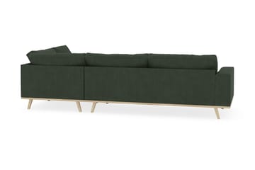 Copenhagen 4-sits Högervänd L-formad Schäslongsoffa i Manchester - Mörkgrön - Möbler - Soffa - Divansoffa & schäslongsoffa - 4 sits soffa med divan