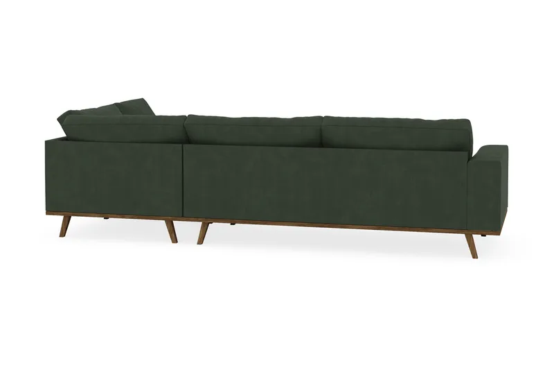 Copenhagen 4-sits Högervänd L-formad Schäslongsoffa i Manchester - Mörkgrön - Möbler - Soffa - Divansoffa & schäslongsoffa - 4 sits soffa med divan