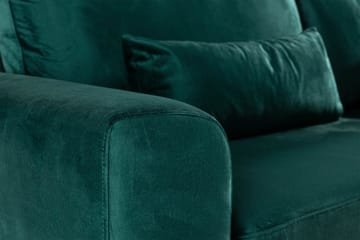 Copenhagen 4-sits Högervänd L-formad Schäslongsoffa i Sammet - Grön - Möbler - Soffa - Divansoffa & schäslongsoffa - 4 sits soffa med divan