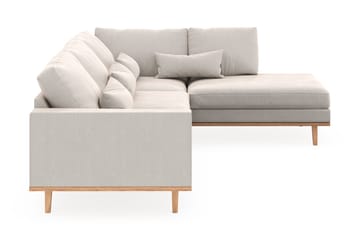 Copenhagen 4-sits Högervänd L-formad Schäslongsoffa i Sammet - Krämvit - Möbler - Soffa - Divansoffa & schäslongsoffa - 4 sits soffa med divan