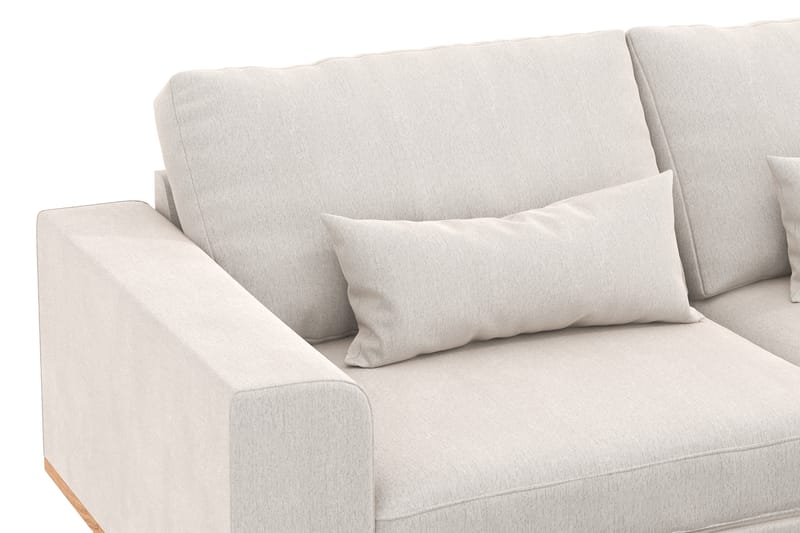 Copenhagen 4-sits Högervänd L-formad Schäslongsoffa i Sammet - Krämvit - Möbler - Soffa - Divansoffa & schäslongsoffa - 4 sits soffa med divan