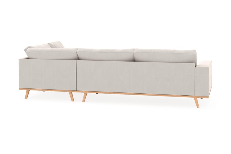 Copenhagen 4-sits Högervänd L-formad Schäslongsoffa i Sammet - Krämvit - Möbler - Soffa - Divansoffa & schäslongsoffa - 4 sits soffa med divan
