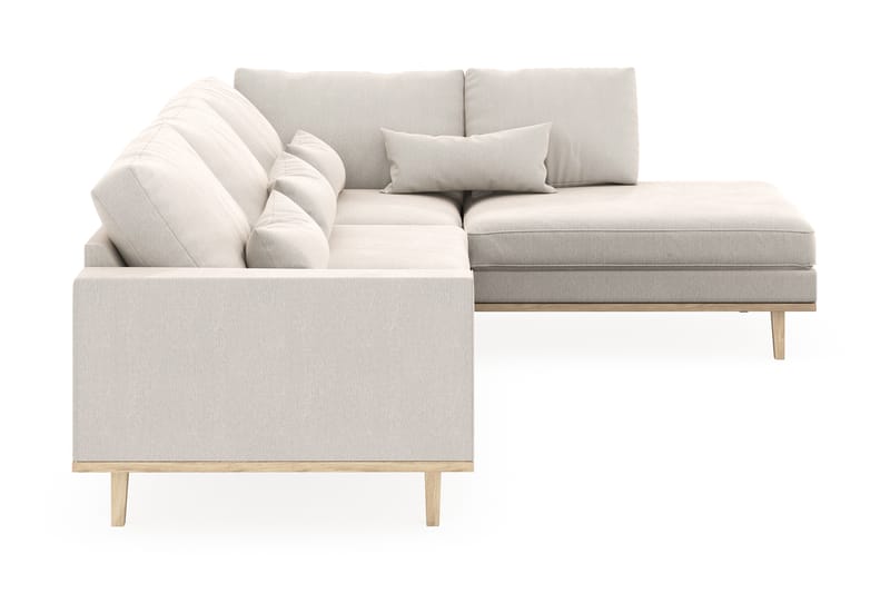 Copenhagen 4-sits Högervänd L-formad Schäslongsoffa i Sammet - Krämvit - Möbler - Soffa - Divansoffa & schäslongsoffa - 4 sits soffa med divan