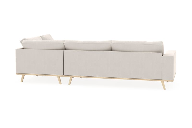Copenhagen 4-sits Högervänd L-formad Schäslongsoffa i Sammet - Krämvit - Möbler - Soffa - Divansoffa & schäslongsoffa - 4 sits soffa med divan