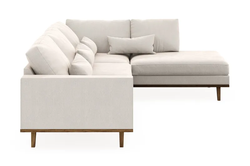 Copenhagen 4-sits Högervänd L-formad Schäslongsoffa i Sammet - Krämvit - Möbler - Soffa - Divansoffa & schäslongsoffa - 4 sits soffa med divan
