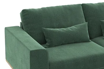 Copenhagen 4-sits Högervänd L-formad Schäslongsoffa i Sammet - Mörkgrön - Möbler - Soffa - Divansoffa & schäslongsoffa - 4 sits soffa med divan