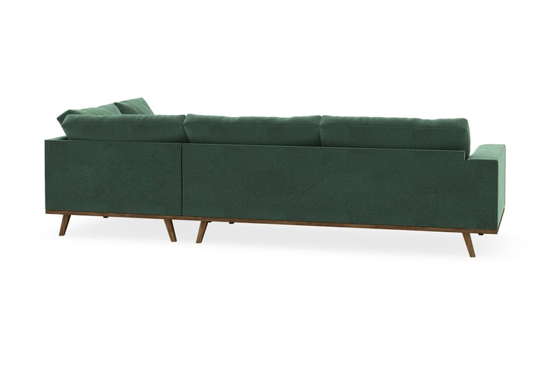 Copenhagen 4-sits Högervänd L-formad Schäslongsoffa i Sammet - Mörkgrön - Möbler - Soffa - Divansoffa & schäslongsoffa - 4 sits soffa med divan