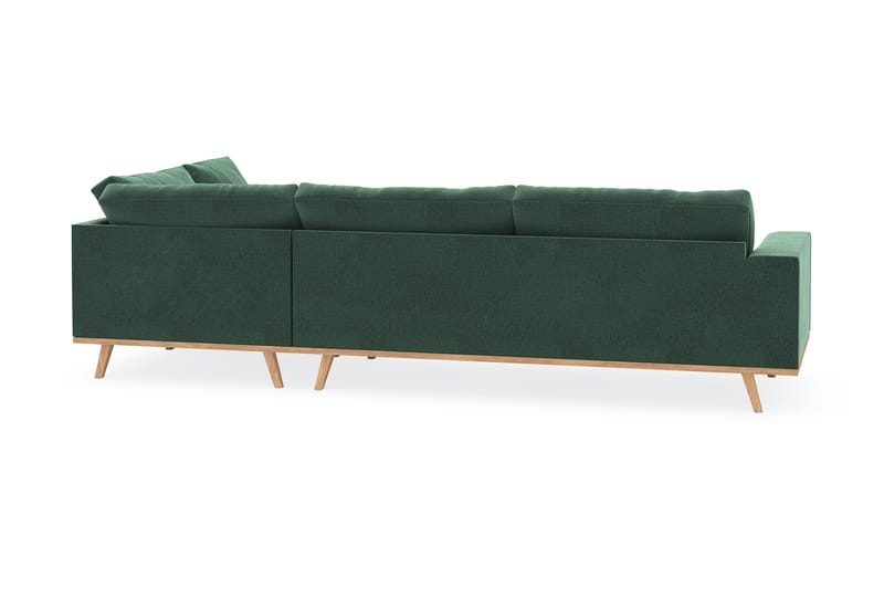 Copenhagen 4-sits Högervänd L-formad Schäslongsoffa i Sammet - Mörkgrön - Möbler - Soffa - Divansoffa & schäslongsoffa - 4 sits soffa med divan