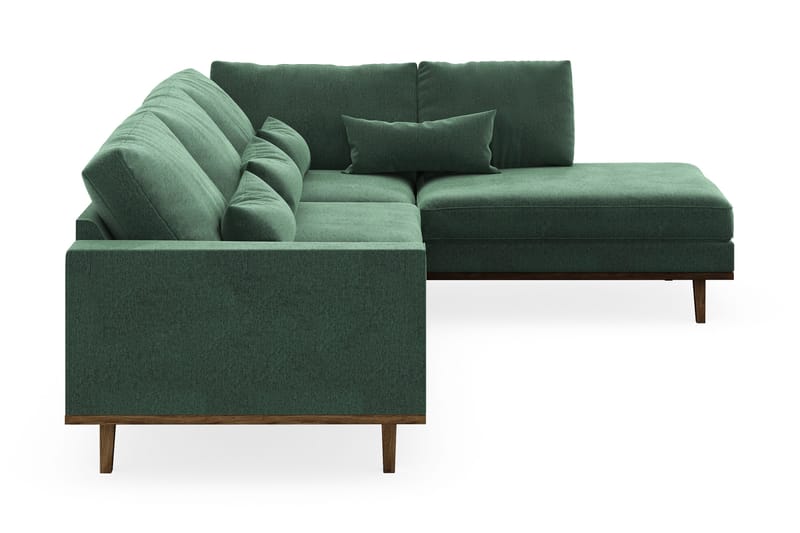 Copenhagen 4-sits Högervänd L-formad Schäslongsoffa i Sammet - Mörkgrön - Möbler - Soffa - Divansoffa & schäslongsoffa - 4 sits soffa med divan