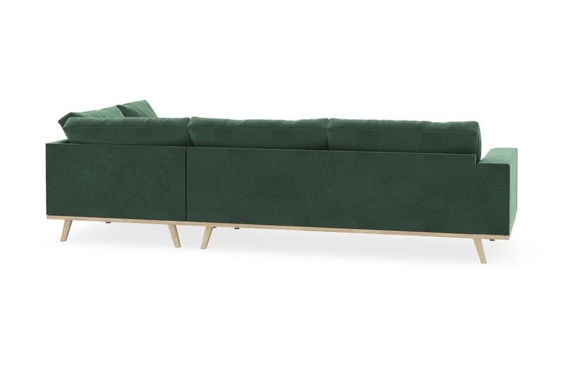 Copenhagen 4-sits Högervänd L-formad Schäslongsoffa i Sammet - Mörkgrön - Möbler - Soffa - Divansoffa & schäslongsoffa - 4 sits soffa med divan