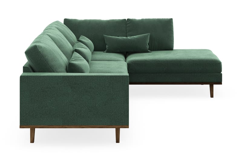 Copenhagen 4-sits Högervänd L-formad Schäslongsoffa i Sammet - Mörkgrön - Möbler - Soffa - Divansoffa & schäslongsoffa - 4 sits soffa med divan