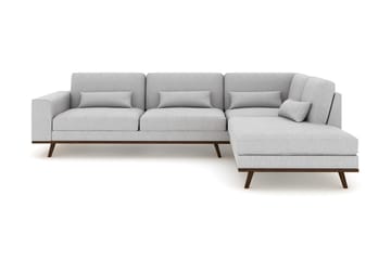 Copenhagen 4-sits Högervänd L-formad Schäslongsoffa i Tyg - Grå - Möbler - Soffa - Divansoffa & schäslongsoffa - 4 sits soffa med divan