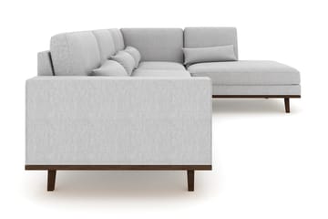 Copenhagen 4-sits Högervänd L-formad Schäslongsoffa i Tyg - Grå - Möbler - Soffa - Divansoffa & schäslongsoffa - 4 sits soffa med divan