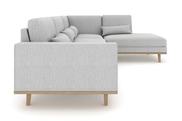 Copenhagen 4-sits Högervänd L-formad Schäslongsoffa i Tyg - Grå - Möbler - Soffa - Divansoffa & schäslongsoffa - 4 sits soffa med divan