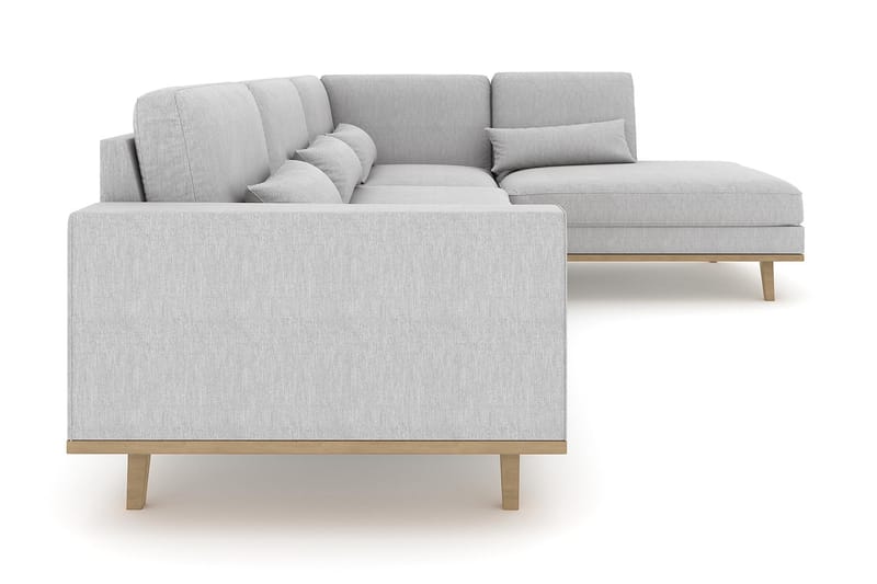 Copenhagen 4-sits Högervänd L-formad Schäslongsoffa i Tyg - Grå - Möbler - Soffa - Divansoffa & schäslongsoffa - 4 sits soffa med divan
