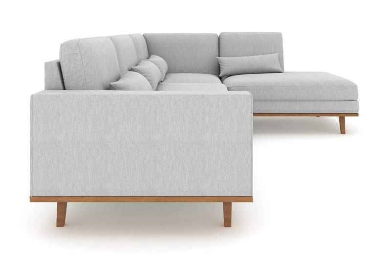 Copenhagen 4-sits Högervänd L-formad Schäslongsoffa i Tyg - Grå - Möbler - Soffa - Divansoffa & schäslongsoffa - 4 sits soffa med divan