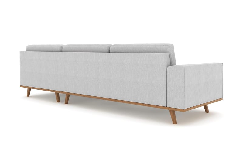 Copenhagen 4-sits Högervänd L-formad Schäslongsoffa i Tyg - Grå - Möbler - Soffa - Divansoffa & schäslongsoffa - 4 sits soffa med divan