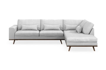 Copenhagen 4-sits Högervänd L-formad Schäslongsoffa i Tyg - Ljusgrå - Möbler - Soffa - Divansoffa & schäslongsoffa - 4 sits soffa med divan