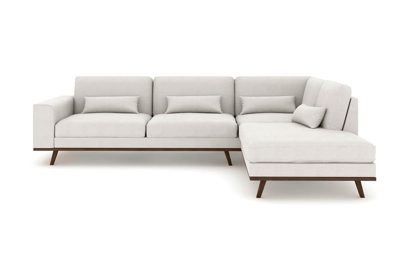 Copenhagen 4-sits Högervänd L-formad Schäslongsoffa i Tyg - Ljusgrå - Möbler - Soffa - Divansoffa & schäslongsoffa - 4 sits soffa med divan