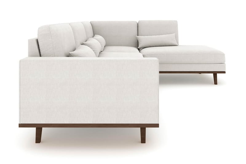Copenhagen 4-sits Högervänd L-formad Schäslongsoffa i Tyg - Ljusgrå - Möbler - Soffa - Divansoffa & schäslongsoffa - 4 sits soffa med divan