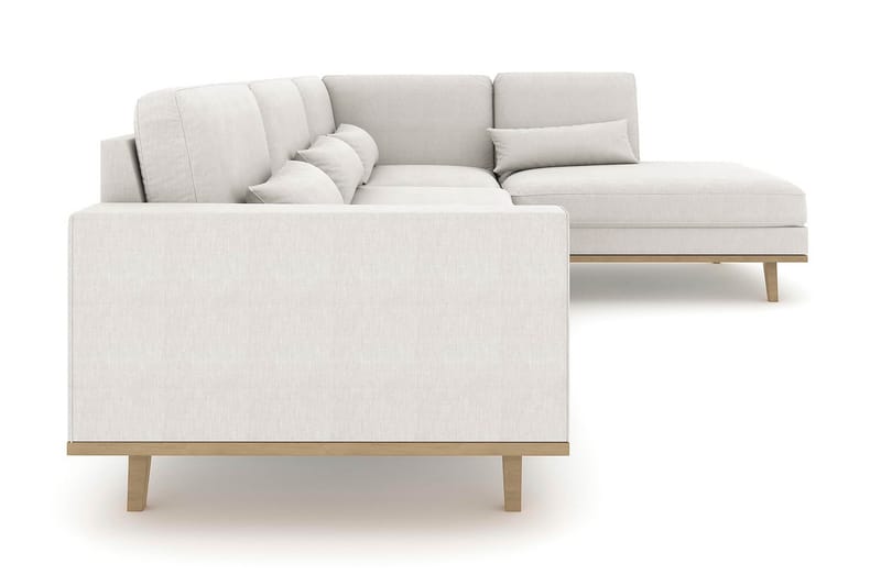 Copenhagen 4-sits Högervänd L-formad Schäslongsoffa i Tyg - Ljusgrå - Möbler - Soffa - Divansoffa & schäslongsoffa - 4 sits soffa med divan
