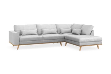 Copenhagen 4-sits Högervänd L-formad Schäslongsoffa i Tyg - Ljusgrå - Möbler - Soffa - Divansoffa & schäslongsoffa - 4 sits soffa med divan