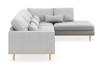 Copenhagen 4-sits Högervänd L-formad Schäslongsoffa i Tyg - Ljusgrå - Möbler - Soffa - Divansoffa & schäslongsoffa - 4 sits soffa med divan