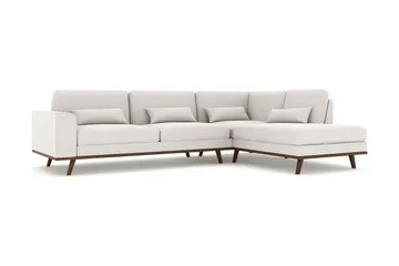 Copenhagen 4-sits Högervänd L-formad Schäslongsoffa i Tyg - Ljusgrå - Möbler - Soffa - Divansoffa & schäslongsoffa - 4 sits soffa med divan