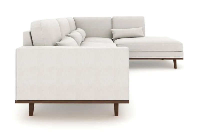 Copenhagen 4-sits Högervänd L-formad Schäslongsoffa i Tyg - Ljusgrå - Möbler - Soffa - Divansoffa & schäslongsoffa - 4 sits soffa med divan