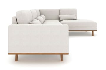 Copenhagen 4-sits Högervänd L-formad Schäslongsoffa i Tyg - Ljusgrå - Möbler - Soffa - Divansoffa & schäslongsoffa - 4 sits soffa med divan