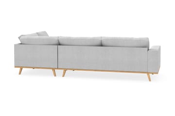 Copenhagen 4-sits Högervänd L-formad Schäslongsoffa i Tyg - Ljusgrå - Möbler - Soffa - Divansoffa & schäslongsoffa - 4 sits soffa med divan