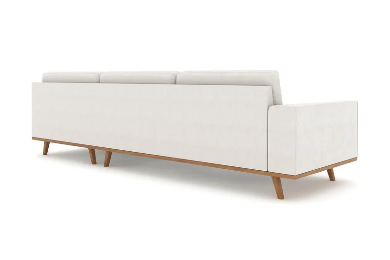 Copenhagen 4-sits Högervänd L-formad Schäslongsoffa i Tyg - Ljusgrå - Möbler - Soffa - Divansoffa & schäslongsoffa - 4 sits soffa med divan