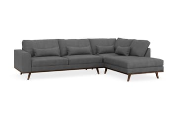 Copenhagen 4-sits Högervänd L-formad Schäslongsoffa i Tyg - Mörkgrå - Möbler - Soffa - Divansoffa & schäslongsoffa - 4 sits soffa med divan