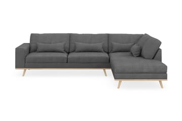Copenhagen 4-sits Högervänd L-formad Schäslongsoffa i Tyg - Mörkgrå - Möbler - Soffa - Divansoffa & schäslongsoffa - 4 sits soffa med divan