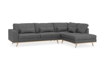 Copenhagen 4-sits Högervänd L-formad Schäslongsoffa i Tyg - Mörkgrå - Möbler - Soffa - Divansoffa & schäslongsoffa - 4 sits soffa med divan