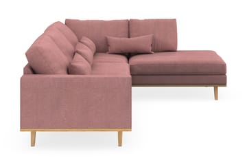 Copenhagen 4-sits Högervänd L-formad Schäslongsoffa i Tyg - Rosa - Möbler - Soffa - Divansoffa & schäslongsoffa - 4 sits soffa med divan