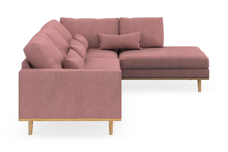 Copenhagen 4-sits Högervänd L-formad Schäslongsoffa i Tyg - Rosa - Möbler - Soffa - Divansoffa & schäslongsoffa - 4 sits soffa med divan