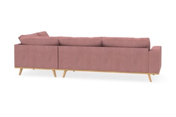 Copenhagen 4-sits Högervänd L-formad Schäslongsoffa i Tyg - Rosa - Möbler - Soffa - Divansoffa & schäslongsoffa - 4 sits soffa med divan