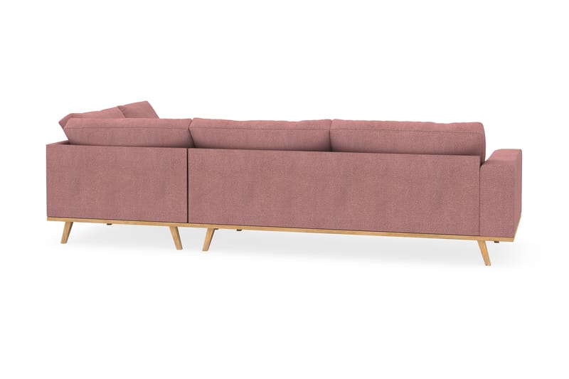Copenhagen 4-sits Högervänd L-formad Schäslongsoffa i Tyg - Rosa - Möbler - Soffa - Divansoffa & schäslongsoffa - 4 sits soffa med divan
