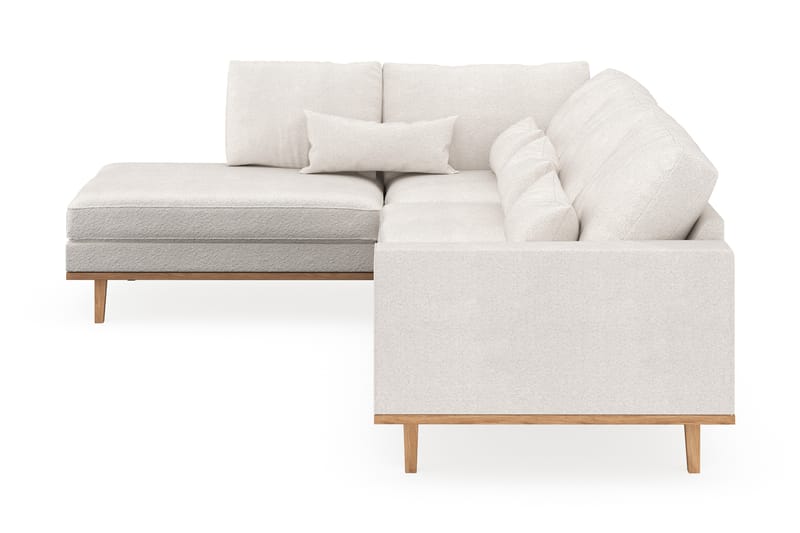 Copenhagen 4-sits Vänstervänd L-formad Schäslongsoffa i Bouclé - Vit - Möbler - Soffa - Divansoffa & schäslongsoffa - 4 sits soffa med divan