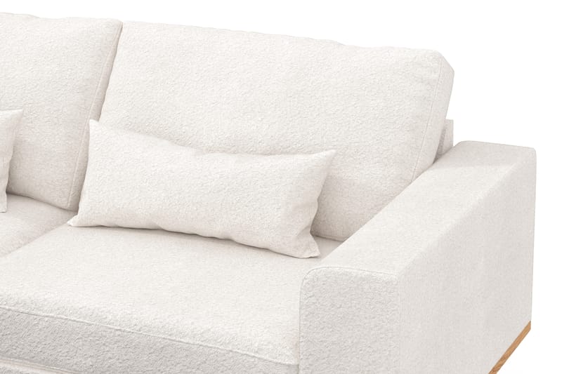 Copenhagen 4-sits Vänstervänd L-formad Schäslongsoffa i Bouclé - Vit - Möbler - Soffa - Divansoffa & schäslongsoffa - 4 sits soffa med divan
