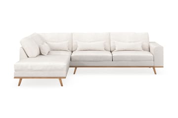 Copenhagen 4-sits Vänstervänd L-formad Schäslongsoffa i Bouclé - Vit - Möbler - Soffa - Divansoffa & schäslongsoffa - 4 sits soffa med divan