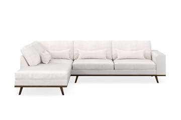 Copenhagen 4-sits Vänstervänd L-formad Schäslongsoffa i Bouclé - Vit - Möbler - Soffa - Divansoffa & schäslongsoffa - 4 sits soffa med divan
